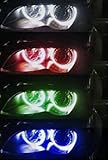 Color: Multicolor. Fochu Impermeable E46 42Smd 5050 Rgb Led Angel Ojos Faro Luz de Marcha Diurna Anillos de Luz de Posición Luminosas Multicolor Proyección 4 * 131 Mm con Mando A Distancia