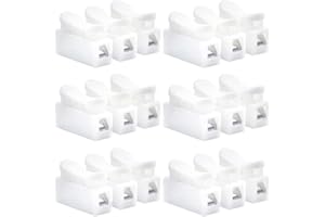 Yosawo 39 Pieces 3P Spring Wire Connectors,Electrical Cable Clamp Terminal Block Connector, LED Strip Light Wire connectors（CH3)