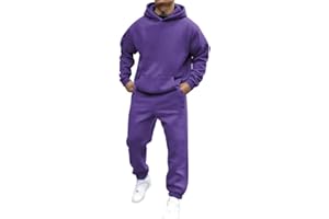 shownicer Survêtement Homme Ensemble Jogging Sweats À Capuche Et Sport Pantalons Automne Hiver Couleur Unie Gym Jogging Sportswear Tenue De Couple