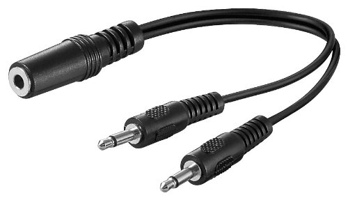 Splitter Adapter Cable 0.2m (2x 3.5mm 