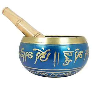 Reiki Crystal Products Singing Bowl| Tibetan Buddhist Prayer Instrument with Wooden Stick | Meditation Bowl | Music Therapy | 5 Inches Approx