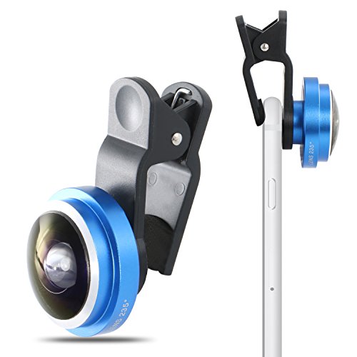 Mactrem Lentes para móviles 235° Ojo de Pez (FishEye), Lente universal para iPhone 7 / 7 Plus / 6 / 6 Plus / 5