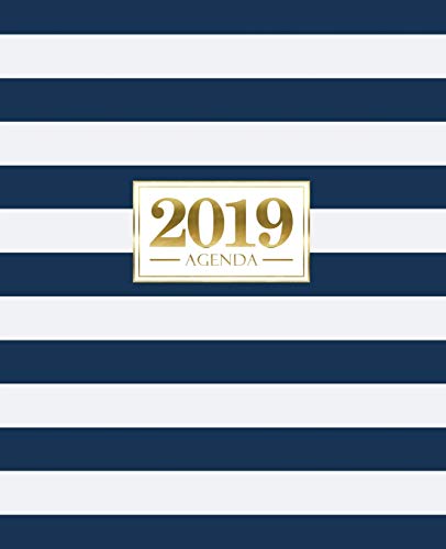 Télécharger Agenda 2019: 19x23cm : Agenda 2019 semainier français : bleu et or 6194 Francais PDF