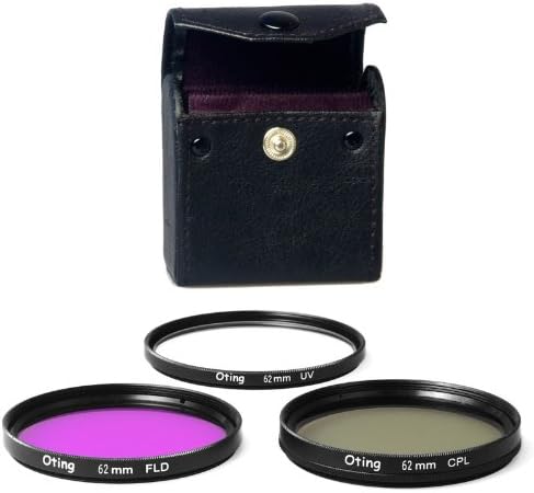High Definition Filters 62mm including UV Filter Fluorescent Filter and Polariser Filter for Canon EOS 1100D 1000D 650D 600D 550D 500D 450D 400D 350D 300D 1D 5D 6D 7D 30D and 60D / Set of 3