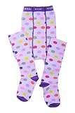 Weri Spezials Baby and Children Tights, Lilac/Multicoloured Peas
