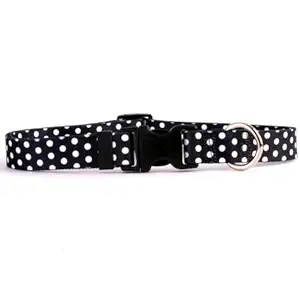 Black Polka Dot Dog Collar - Size Small 10