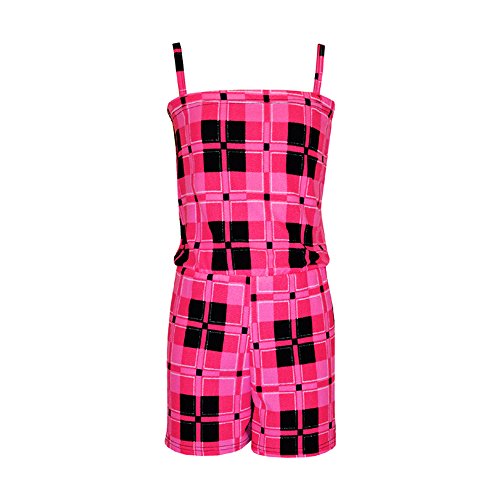 A2Z 4 Kids Girls Pink Tartan Check Legging Midi Skater Dress With Crop Top Set