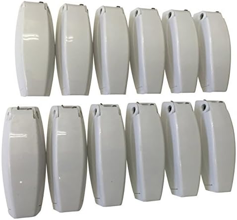 12 PCS. - RV CAMPER TRAILER BAGGAGE DOOR CLIP COMPARTMENTCATCH HOLDERS 888 WHITE by Hamilton Bowes