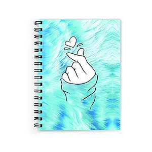 CRAFT MANIACS WIRO PRINTED SPIRAL RULED FUR NOTEBOOKS FOR GIRLS & KPOP FANS (160 RULED PAGES) (BLUE (EVERYONES FAVOURITE))