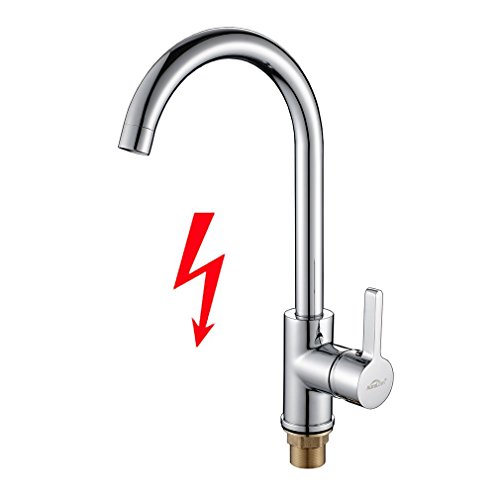 Auralum® Niederdruck Wasserhahn Einhebel Spültischarmatur Waschbecken Küche Bad Armaturen