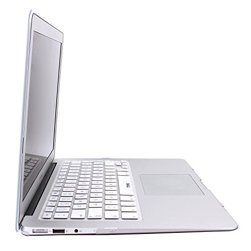 STONG Matte Gummierte Harte Schutzhülle für Macbook Air 13“ Hülle Cover Schale Schutz Hülle Tasche Silicon Case Shell Hard Plastik mattiert SchutzTasche + tpu Tastatur-Schutzfolie (Weiß) - 3