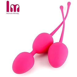 Intimate Melody NINA BEADS Boules Vaginales Exerciseurs de Kegel Balles de Geisha pour Exercices de Plancher Pelvien pour Rééducation et Musculation de Périnée Usage Interne Lot de 2 Rose Vive