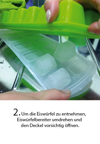 Kigima Eiswürfelbereiter mit Deckel 4er Pack - 3