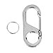 Produktbild Edelstahl Abbildung 8 Outdoor-Camping-Karabiner Schnalle Schlüsselring Silber