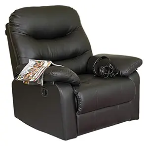 Recliners India Single Seater Manual Recliner (Matt Finish, Black)