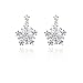 Produktbild Katylen Temperament Einfache Schneeflocke Silber Ohrringe Mädchen Persönlichkeit Multi-Funktion mit Diamant-Ohrringe Süße Anti-Allergische Ohrringe