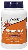 Now Foods Vitamin A, 25000 IU from Fish liver oil, 250 Soft-gels