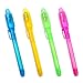 Produktbild Schramm 4er Pack Geheimstifte mit UV Licht Geheimstift 4-Fach Sortiert Unsichtbar Schreiben Geheime Nachrichten UV Lampe Tombola Schulbedarf Mitgebsel Kindergeburtstag