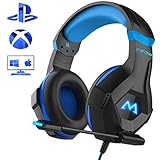 【Professionelles Design für Gaming】Mpow PC Gaming Kopfhörer mit leichtem und strapazierfähigem Material (NUR 289g), weichen Ohrenschützern, atmungsaktivem Leder sorgt für ein angenehmes Tragegefühl. Das strapazierfähige weiche PC-Material macht den Headset schlagfester. Einstellbarer Kopfbügel passt zu verschiedenen Kopfgröße, egal ob als Gaming Headset für Kinder oder Erwachsenen.