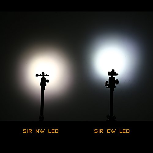 Olight® S1R Baton aufladbar LED Taschenlampe mit Cree XM-L2 CW/NW LED – inkl. 1 x RCR123A Akku, Schwarz - 7