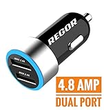 Regor [4.8Amp - 2 Port] Hi-Speed Car Charger for all smartphones & tablets