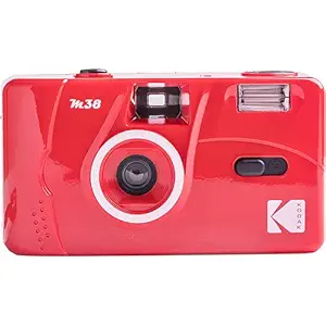 Kodak M38 35mm Film Camera - Focus Free, Powerful Built-in Flash, Easy to Use (Flame Scarlet)