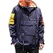 Produktbild Herren Kapuzenjacke mit Kordelzug Tasche Hoodie Hip Hop Teenager Sweatshirt Windbreaker Mode Jacke Ubergangsjacke Wasserdicht Regenjacke Sportjacke Jacket Outdoorjacke Modern Windjacke Wanderjacke