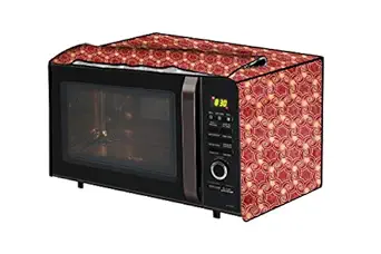 The Furnishing Tree Microwave Oven Cover for Borosil Prima 30 Liter 1500 Watt Convection Oven Toaster Griller (OTG) Frieze Pattern Maroon