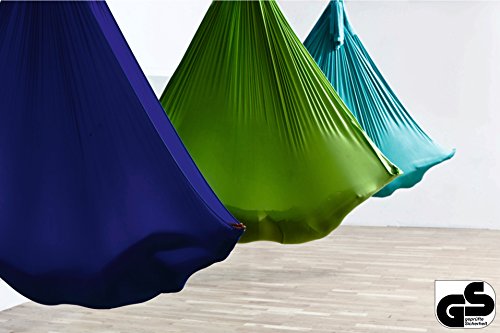 Aerial-Yoga-Tuch im Set inkl. Zubehör für Yoga, Fitness, Pilates, Wellness - Originalhersteller, sicherheitsgeprüft - in 32 Farben