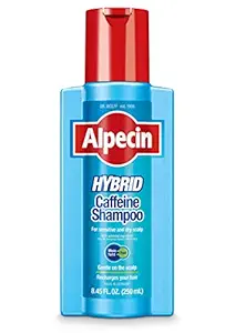 Alpecin Hybrid Caffeine Shampoo for Men with Dry, Itchy, Sensitive Scalps Moisturizes Thinning Hair Natural Hair Growth, 250ml