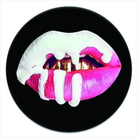 Popular Mounts and Stands,Expanding Stand Grip Pop Mount Socket for Smartphones, iPhone and Tablets - Pink Lip Dripping Black