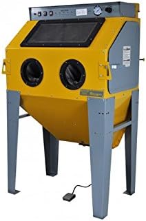 Blast cabinet with dust collector, fixed nozzle and blasting gun