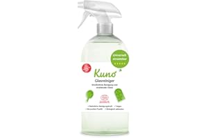 ‎KUNO Kuno Glasreiniger – Streifenfreier Glanz für Fenster, Spiegel & Glasflächen – Kraftvoll gegen Schmutz, Schlierenfrei, Schnelltrocknend - 500 ml (1)