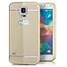 Produktbild Saxonia Samsung Galaxy S5 / S5 Neo Hülle Aluminium Case Schutzhülle Alu Rahmen Bumper und Back Cover | Plexiglas Rückseite Gold