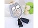 Produktbild Yhcean Kreativ Eule mit Quaste Diamant Keychain Handtasche Anhänger Auto Schlüsselanhänger für Frauen Lady Girls Dekoration (grau) Tasche Ornament