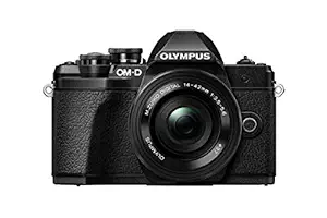 Olympus OM-D E-M10 Mark III Mirrorless Micro Four Thirds Digital Camera with 14-42mm EZ Lens & 16GB SDHC Card (Black) (Black)