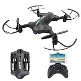 【Folding & Takeoff und Landfall-Taste】 Die tragbare Drohne ist klein und leicht, sodass Sie sie in der Tasche behalten und mit Ihrer Familie und Freunden einen Ausflug unternehmen können, um gute Momente aufzunehmen. Darüber hinaus können Sie die 