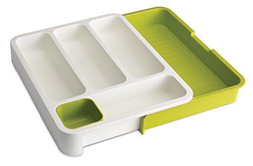 Joseph Joseph Erweiterbarer Besteckkasten, weiß/grün