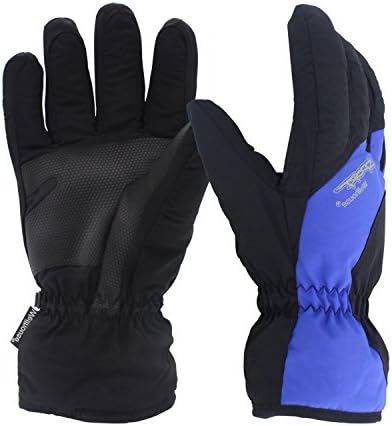 Ski Gloves - YOPINDU Warm Winter Thermal Glove Waterproof Windproof Cold Weather Outdoor Sports Hiking Motorbicycle Snowboard Snowmobile Womens Mens Skiing Gloves (Blue, M)