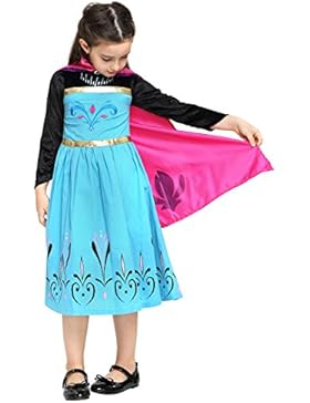 Katara Eiskönigin Kostüm-Kleid von Elsa's Krönung im Disney-Film in schwarz/blau/türkis für Mädchen/Kinder von...