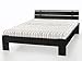 Produktbild Jugendbett Cortina 140x200cm schwarz, Bett komplett + Rollrost + Matratze, Singlebett Kinderbett