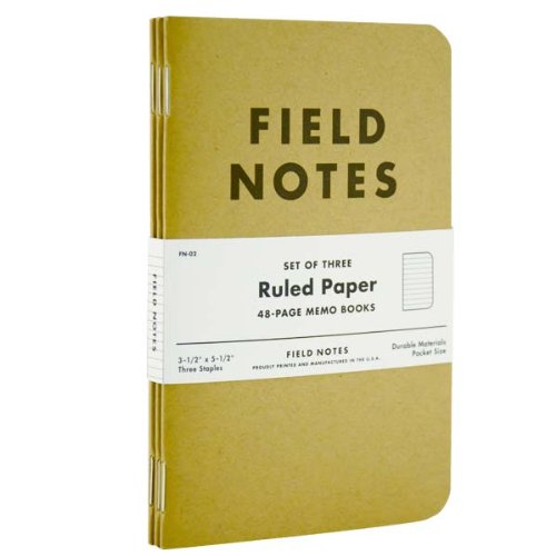 Field Notes - 3er Pack Notizhefte - 9 cm x 14 cm - liniert