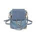 Produktbild PSATO Kleine Größe Retro Kreisring Schulterrucksack Für Frauen, Geldbörse Schrubben Leder Crossbody-Daypack Damen Süße Kette Umhängetasche Kosmetiktasche Für Mädchen,Blue