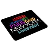Mousepad Maße: 24 cm x 19 cm PhotoFancy Mousepad Lokstedt - Motiv Famous Cities in the World - Städtemousepad, personalisiertes Mauspad, Gaming-Pad, Maus-Unterlage, Mausmatte