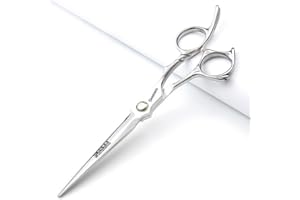 6/6,5 pulgadas Cortadora de pelo sharonds de, tijeras japonesas profesionales 440c, tijeras de alta eficiencia, tijeras, regulador de peines (Corte plano de 6 pulgadas)