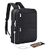Produktbild Holife Rucksack Damen Herren, Laptop Rucksack Schulrucksack Schultasche Business (mit USB-Ladeanschluss, 12" - 15.6" Laptopfach), Daypack für Mädchen Jungen Teens Business Reise Schule Uni - Schwarz
