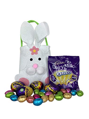 Cesto De Conejito Para La Búsqueda Del Huevo De Pascua - Incluye Creme Eggs Cadbury, Caramel Egg, Dairy Milk Eggs Y Más