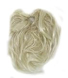 Super Fake Hair Scrunchy On A Ponio Loop. Large Size - Light Blonde.