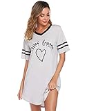 Hohe Elastizität und glatte Oberfläche: Großes und leichtes Nachthemd auch geeignet für Schwangere. Dieser Negligee besitzt schönes Design, angenehmes Gefühl und maximale Passform