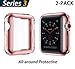 Price comparison product image YoLin Apple Watch Series 3 Screen Protector, iwatch Cover Soft Transparent TPU All-around Protective Case For Apple Watch Series 3 38mm (1 Rose-Pink + 1 Transparent)